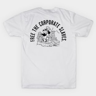 Steamboat Willie Free The Corporate Slaves T-Shirt